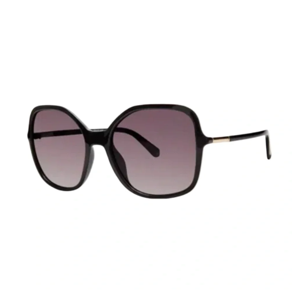 Lilly Pulitzer Norah Polarized Oversized Square Sunglasses Onyx Black